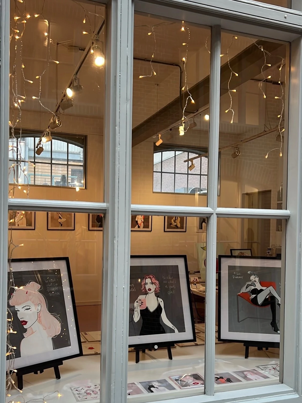 Works in the gallery window